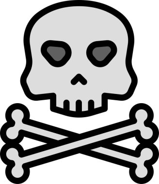 Kafatası. Web simgesi basit illüstrasyon