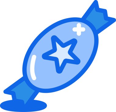 Şeker Web simgesi, basit vektör illüstrasyonu  