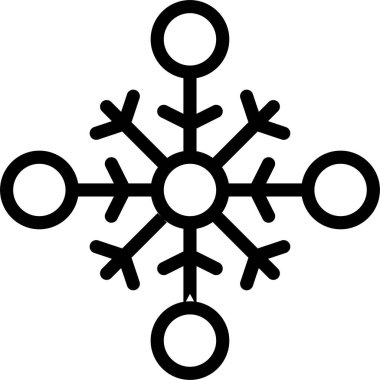 Kar Tanesi simgesinin vektör çizimi