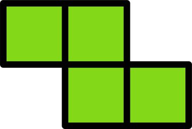 Yapboz web simgesi, beyaz arkaplanda izole edilmiş basit vektör illüstrasyonu