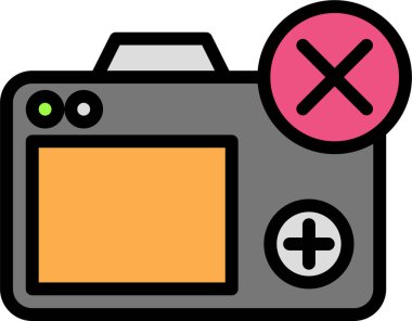 kamera web simgesi, basit vektör illüstrasyonu 