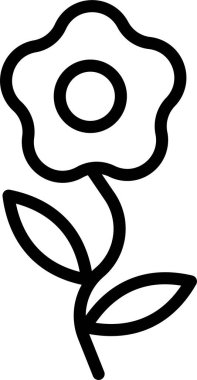 Çiçek. Web simgesi basit illüstrasyon