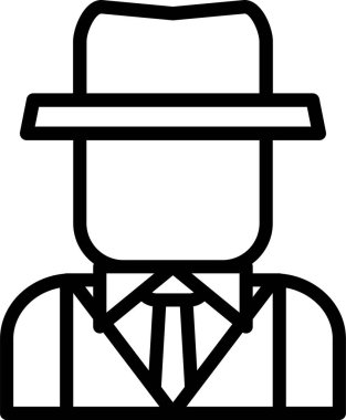 Garson. Web simgesi basit illüstrasyon