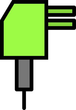 Gıda simgesinin düz dizaynının vektör çizimi