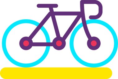 Bisiklet. Web simgesi basit illüstrasyon