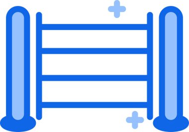 Tıbbi ve sağlık hizmeti vektör ikonu. biçim iki renkli düz sembol, pürüzsüz mavi renkler, yuvarlak açılar,
