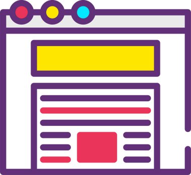 Rapor ver. Web simgesi basit illüstrasyon