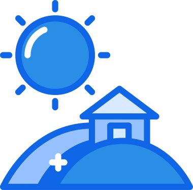 Mavi gökyüzü simgesinin vektör illüstrasyonu