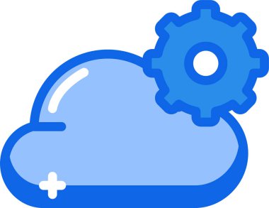 Bulut. Web simgesi basit illüstrasyon