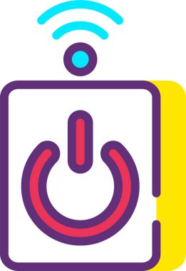 Kablosuz. Web simgesi basit illüstrasyon