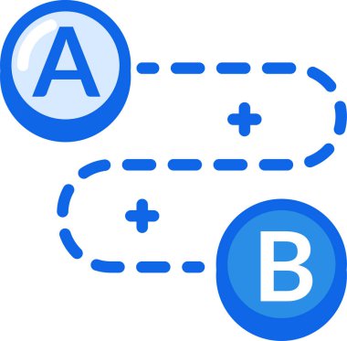 Tıbbi bir ikon. vektör biçimi, yuvarlak açılı, mavi ve gri renkli, iki renkli düz ikonik semboldür.