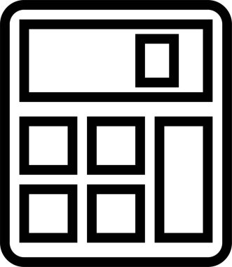 hesap makinesi web simgesi, basit vektör illüstrasyonu