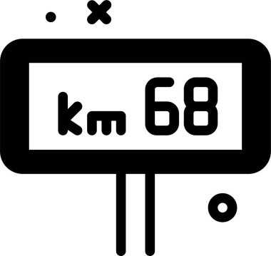 Yol simgesi, vektör illüstrasyonu