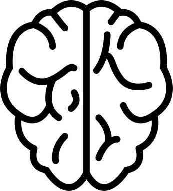 Beyin. Web simgesi basit illüstrasyon