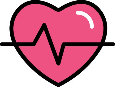 Kalp. Web simgesi basit tasarım