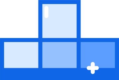 Yapboz web simgesi, beyaz arkaplanda izole edilmiş basit vektör illüstrasyonu