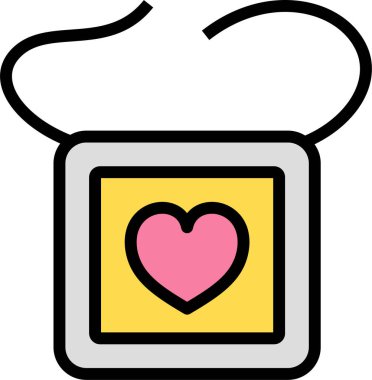 Kalp. Web simgesi basit illüstrasyon