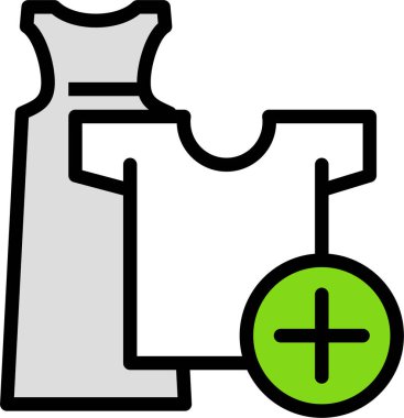 giysi web simgesi, basit vektör illüstrasyonu