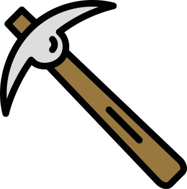 Çekiç. Web simgesi basit illüstrasyon