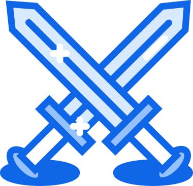 Kılıç. Web simgesi basit illüstrasyon