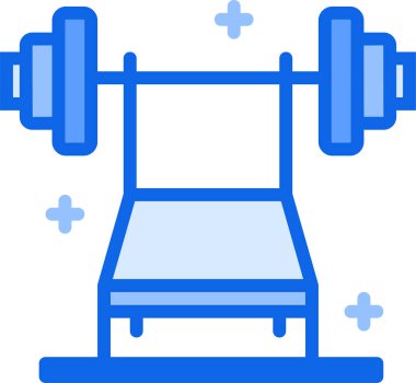 Spor salonu. Web simgesi basit illüstrasyon