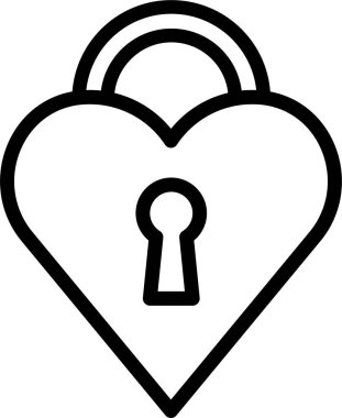Kalp kilidi. Basit resimleme