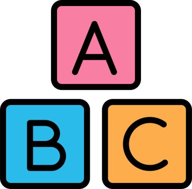Alfabe. Web simgesi basit illüstrasyon