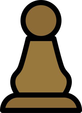 Satranç web simgesi, basit vektör illüstrasyonu