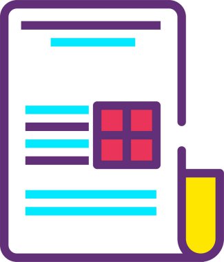 Gazete. Web simgesi basit illüstrasyon