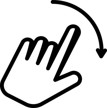 El hareketi simgesi, vektör illüstrasyonu