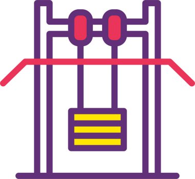 Bir robot simgesinin vektör illüstrasyonu