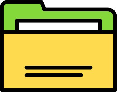 Beyaz arkaplanda izole edilmiş dizin simgesi ve vektör illüstrasyonu   