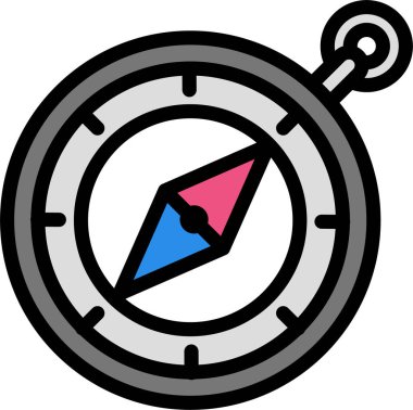 pusula web simgesi, basit vektör illüstrasyonu