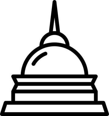 Bir anıtmezar simgesinin vektör illüstrasyonu