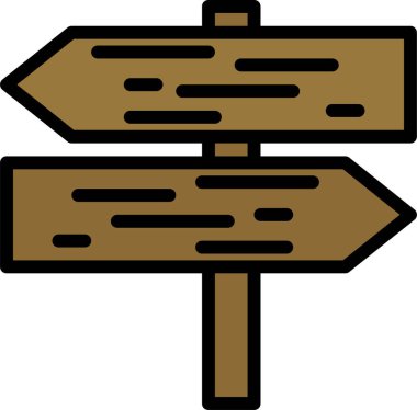 İşaret levhası Web simgesi basit illüstrasyon