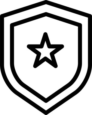 Kalkan. Web simgesi basit illüstrasyon