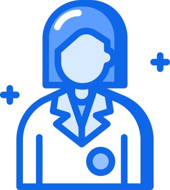 Doktor. Web simgesi basit illüstrasyon