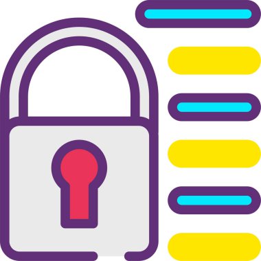 Kilit. Web simgesi basit illüstrasyon