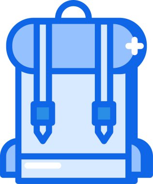 sırt çantası web simgesi basit illüstrasyon