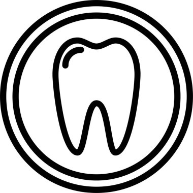 Diş simgesi, vektör illüstrasyonu