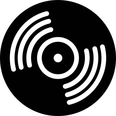 müzik enstrümanı simgesi, basit vektör çizimi