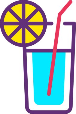 Kokteyl. Web simgesi basit illüstrasyon