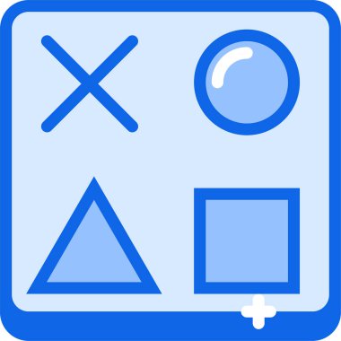 playstation web simgesi, beyaz arkaplanda izole edilmiş basit vektör illüstrasyonu 