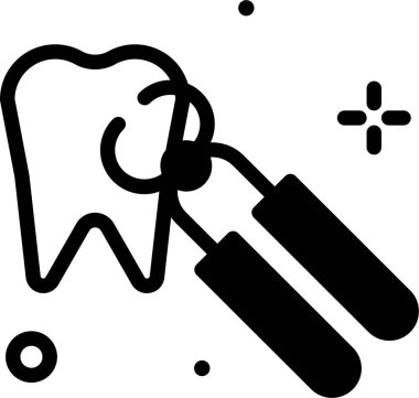 Diş çizgisi simgesi, vektör illüstrasyonu beyaz arkaplanda izole edildi  