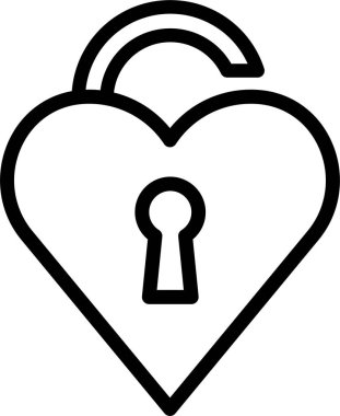 Kalp anahtarı. Basit resimleme