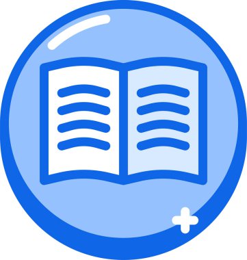 kitap web simgesi, basit illüstrasyon