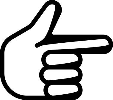 El hareketi simgesi, vektör illüstrasyonu