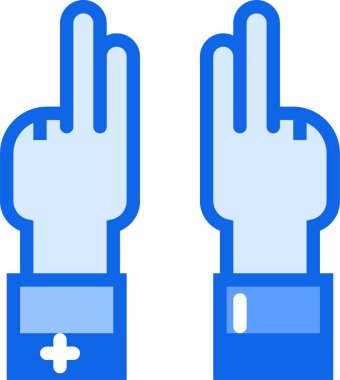 Eller yukarı. Basit resimleme