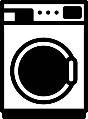 Çamaşır makinesi. Basit resimleme