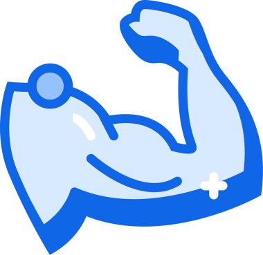 Kas yığını insan vücudunun çizgi film çizimi. 